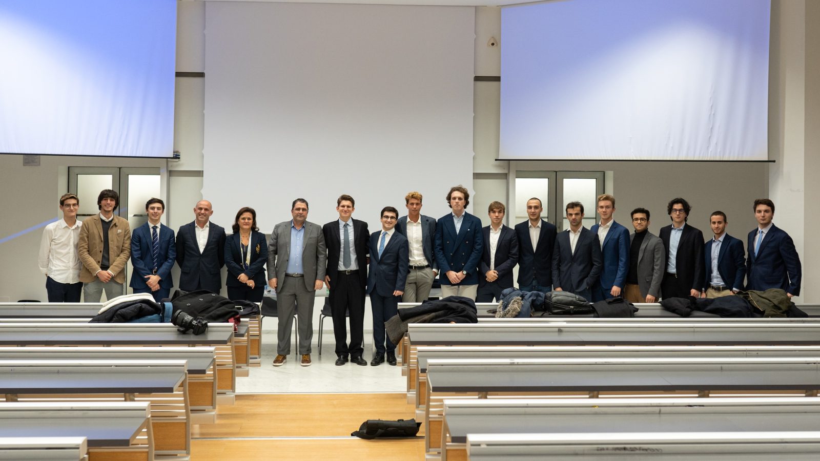 Il team SBL in aula, in Bocconi